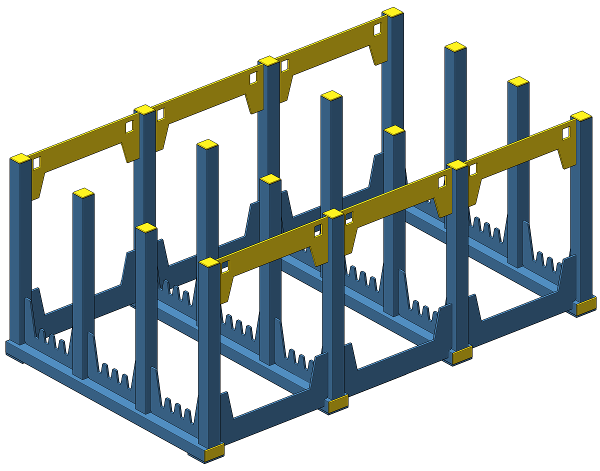 Стеллаж (кассета) для вертикального хранения листовых материалов