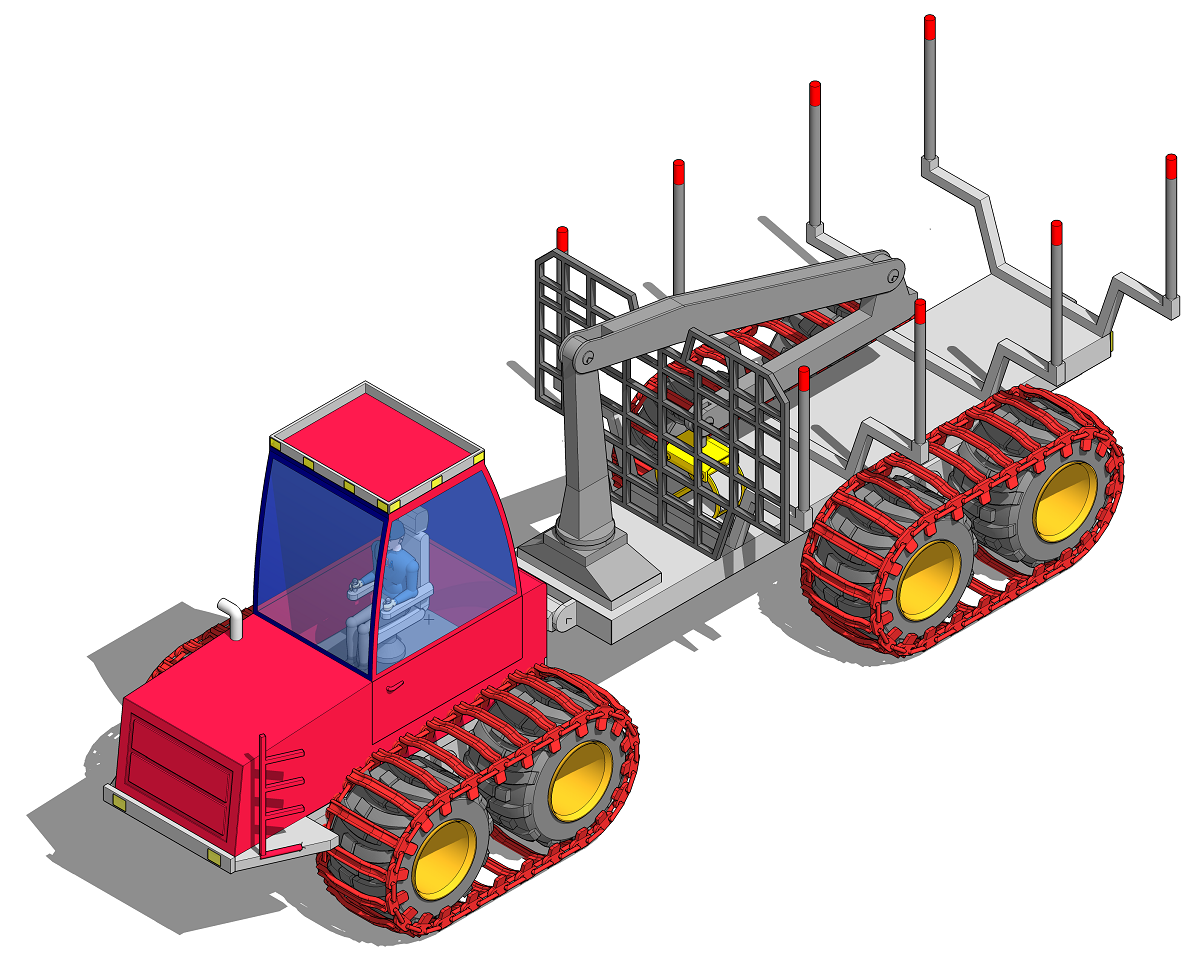 Форвардер на гусеницах Картинка колесного форвардера на гусеницах