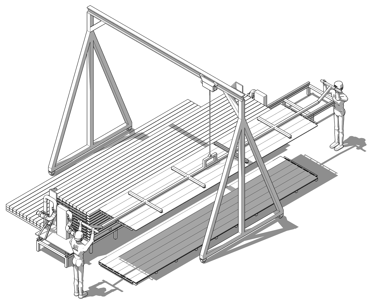 WDE Press with vacuum cran for heat plates