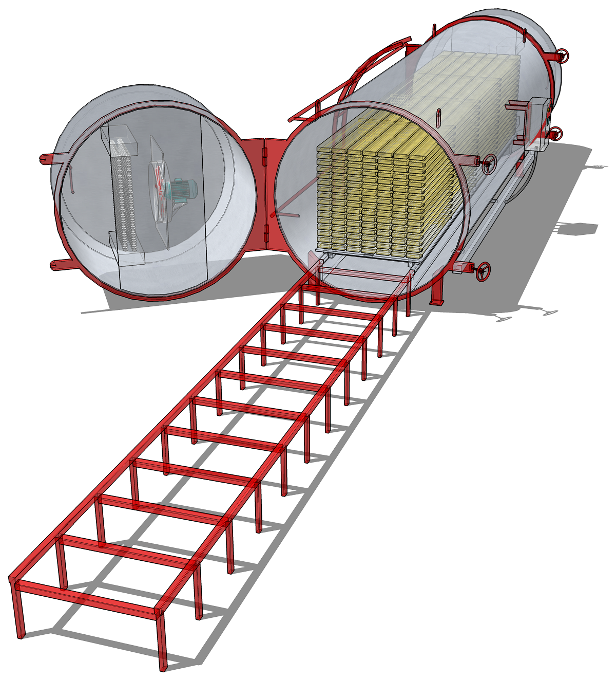 Вакуумная камера для сушки пиломатериалов WDE ROLL 6