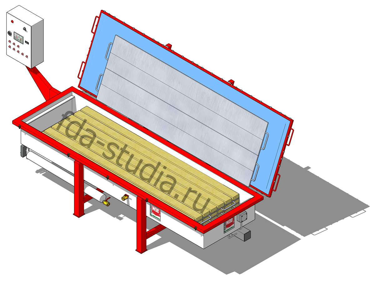 3D модель лесосушильной камеры WDE PRESS XS0,3