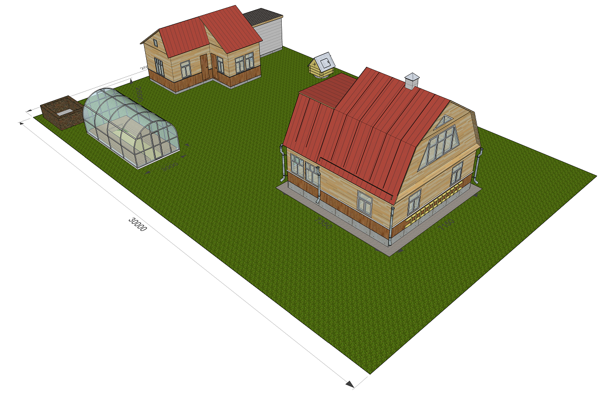 3D модель ландшафта и планировки участка СНТ Красногорские покосы