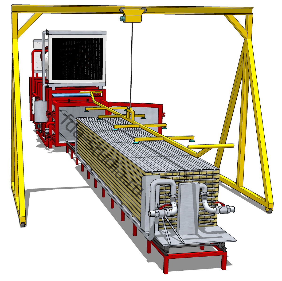 Лесосушилка WDE PRESS XL6 3D модель пресс-вакуумной лесосушилки WDE PRESS XL6