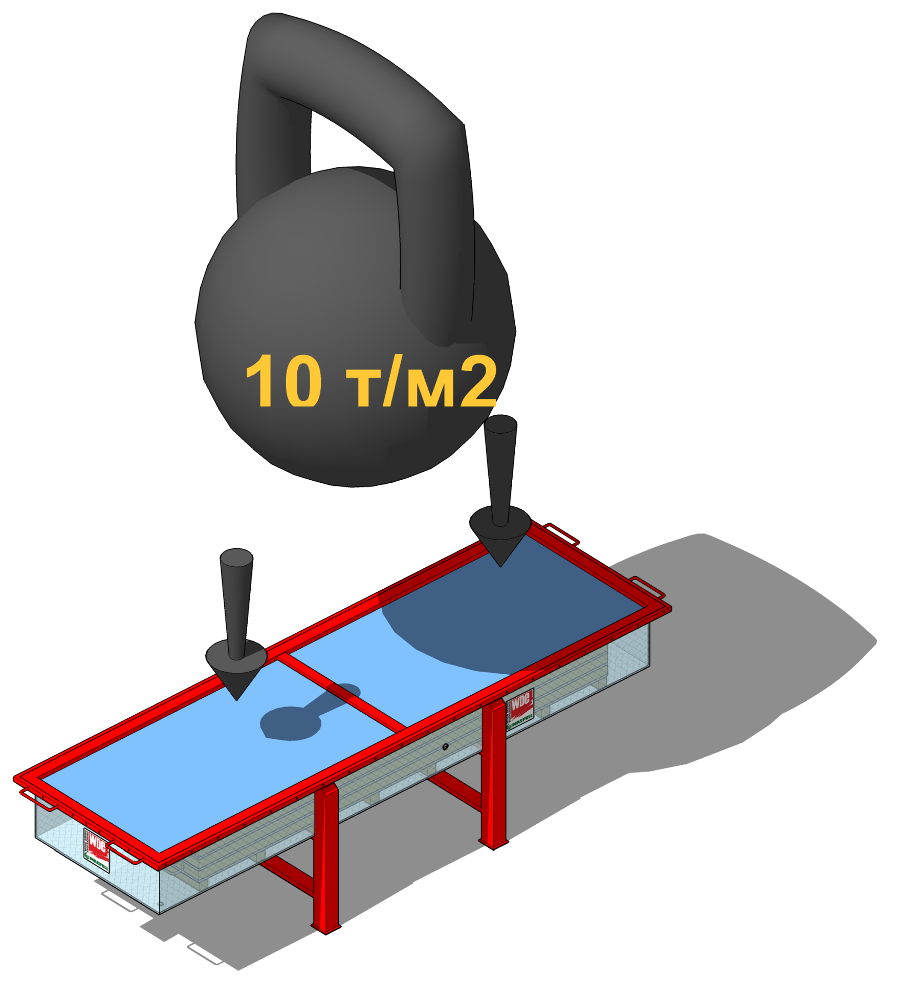 3D модель эффекта пресса в лесосушилках WDE PRESS XS