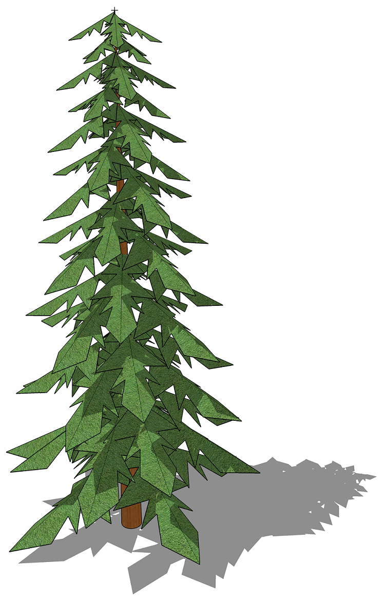 3D модель ели скачать в программе SketchUp