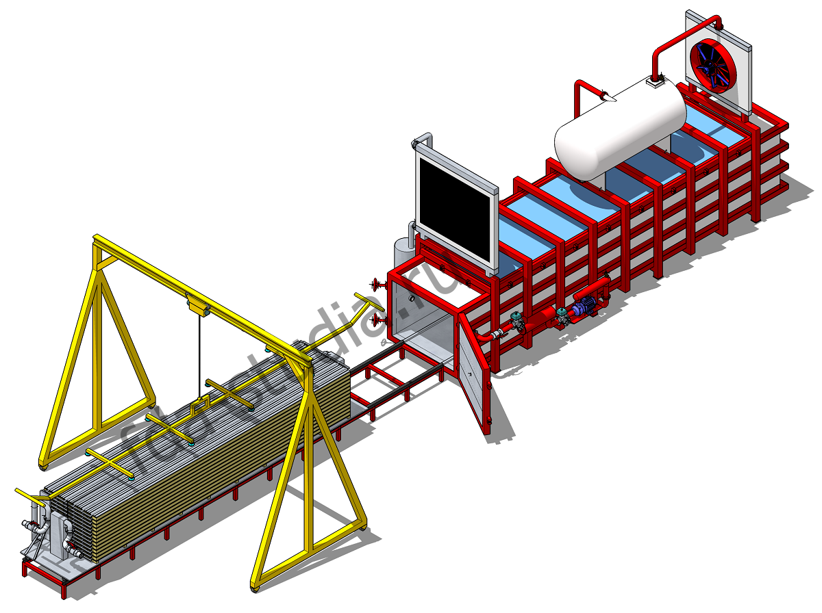 3D модель сушилки WDE PRESS XL6 с подъемником