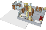 Расстановка мебели в доме в 3D